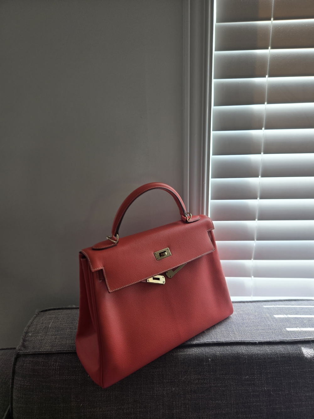 Hermes Kelly 32 Rose Jaipur Verso